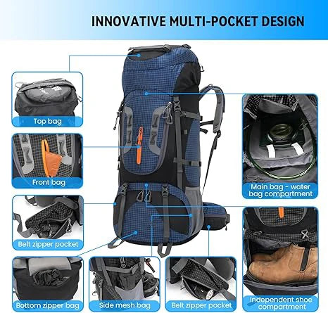 ODM/OEM Durable Waterproof Hiking Bag Mountaineering Camping Bag Trekking Backpack For Men And Women