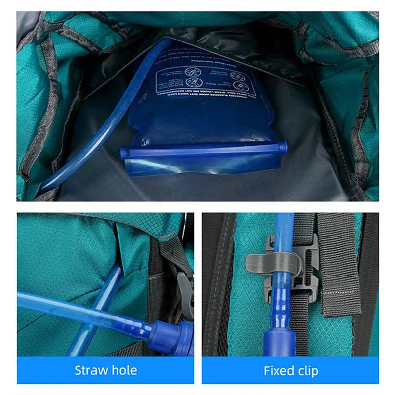 60L Camping Backpack Travel Bag For Men Large Capacity Outdoor Sport Trekking Hiking Mountaineering Shoulder Bag with Rain cover
