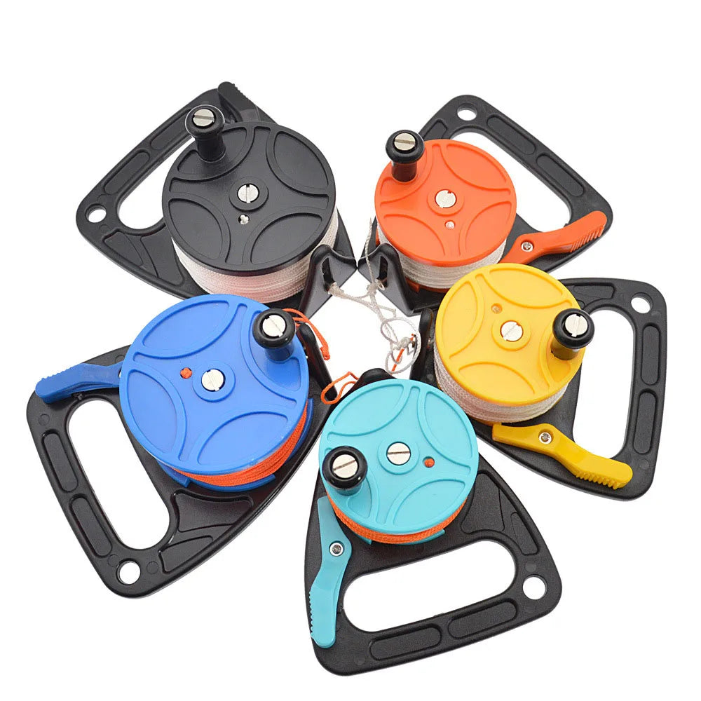 Scuba Diving Wreck Spool, Finger Line Reels, Cave Reel with Handle, Snorkeling, Underwater, Water Sports Gear, 46m, 83m
