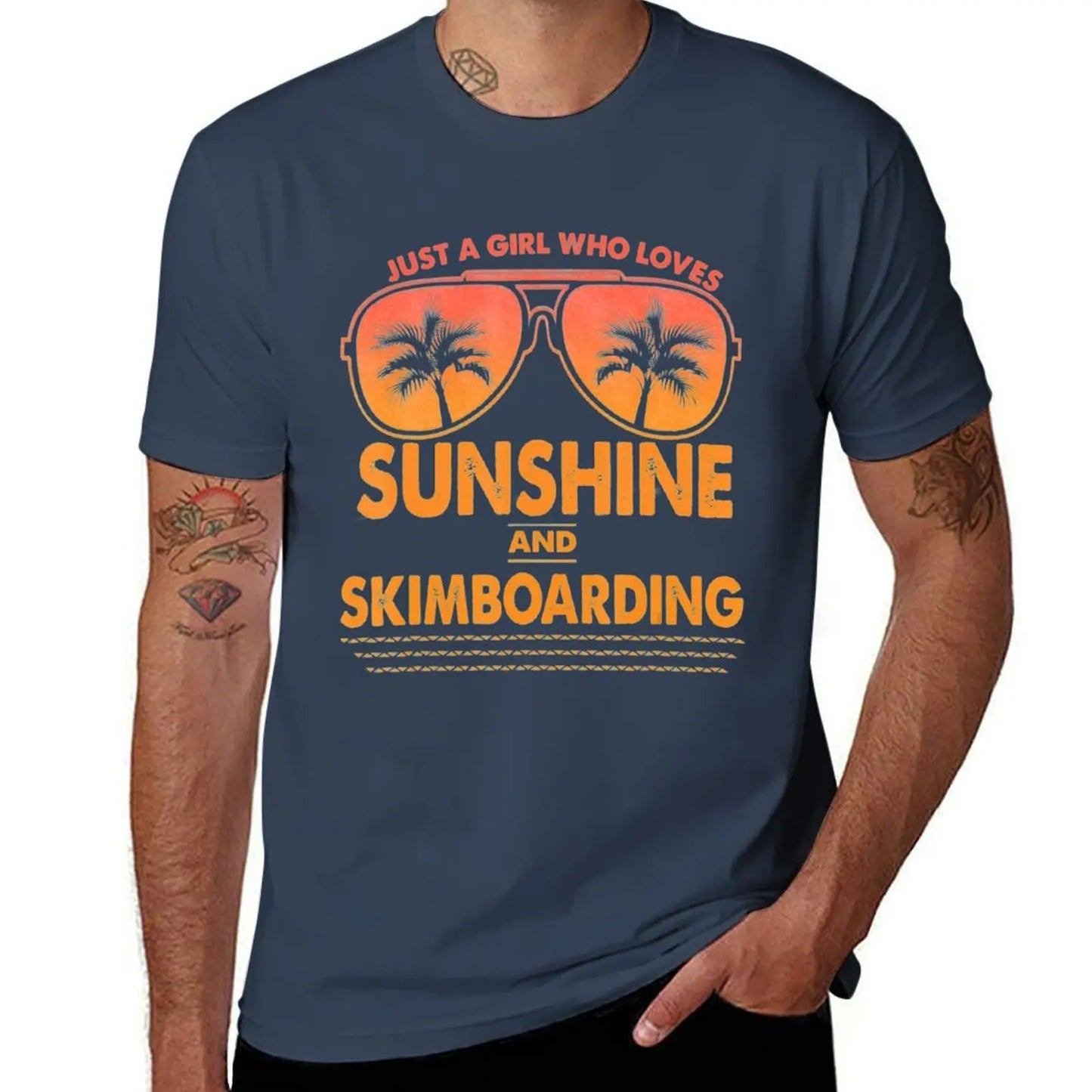Just A Girl Who Loves Sunshine And Skimboarding T-Shirt topping luxury t-shirt summer tops mens t shirts pack