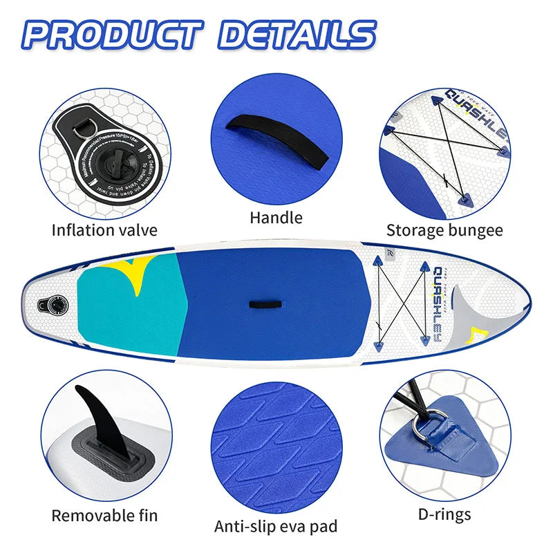 Stand Up Paddle Board, 320*81*15cm, Inflatable Sup Board, Surfboard, Water Skiing with Accessories