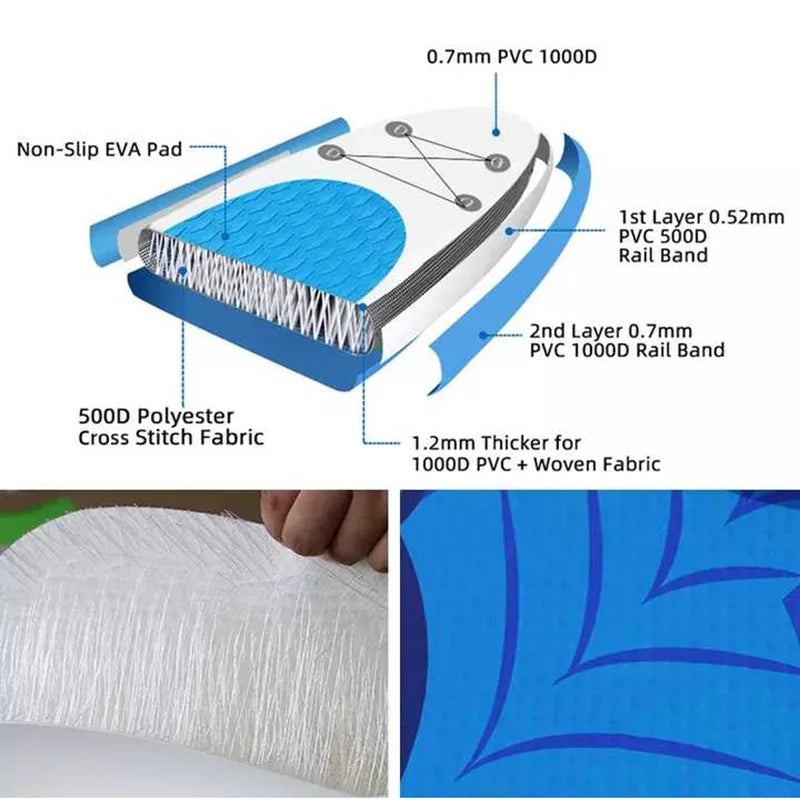 Portable and Durable Skimboard Inflatable Surf Equipment Custom Surfing Paddle-surf Board