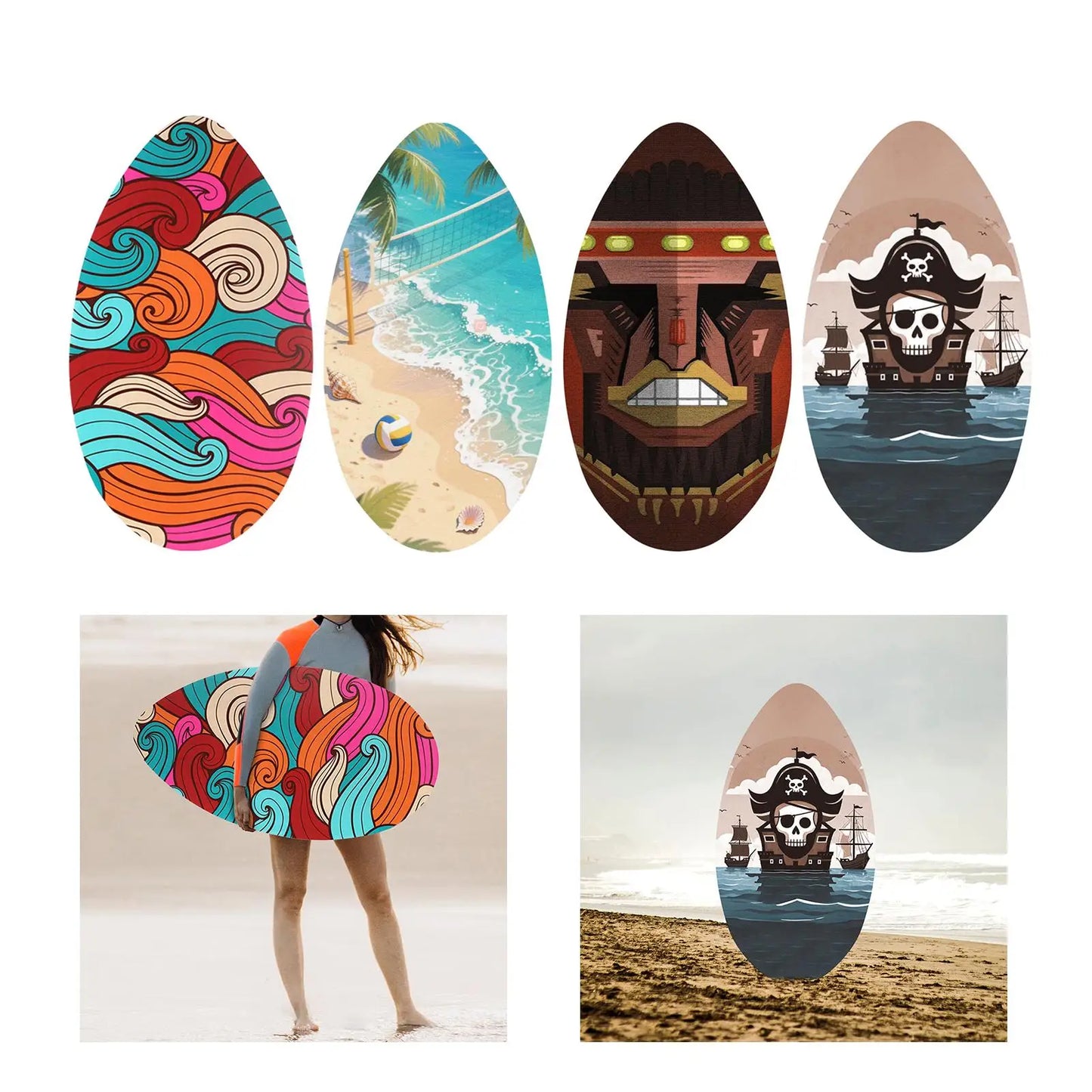35 inch Wood Skim board for All AGES
