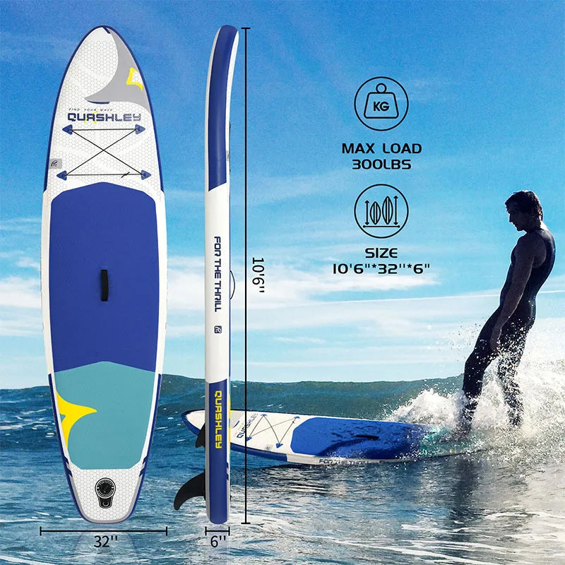 Stand Up Paddle Board, 320*81*15cm, Inflatable Sup Board, Surfboard, Water Skiing with Accessories