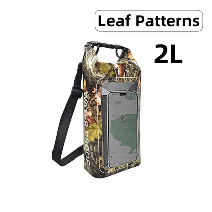 2L/5L Dry Bag Touch Screen Swimming Waterproof PVC Bag Rafting Floating Shoulder Outdoor Sports Bags Surfboard Kayak Storage Bag