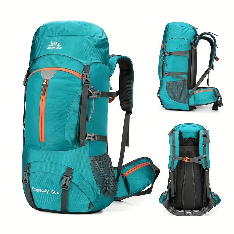 60L Camping Backpack Travel Bag For Men Large Capacity Outdoor Sport Trekking Hiking Mountaineering Shoulder Bag with Rain cover