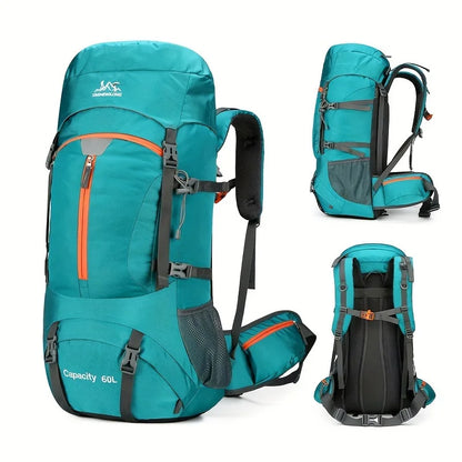 60L Camping Backpack Travel Bag For Men Large Capacity Outdoor Sport Trekking Hiking Mountaineering Shoulder Bag with Rain cover