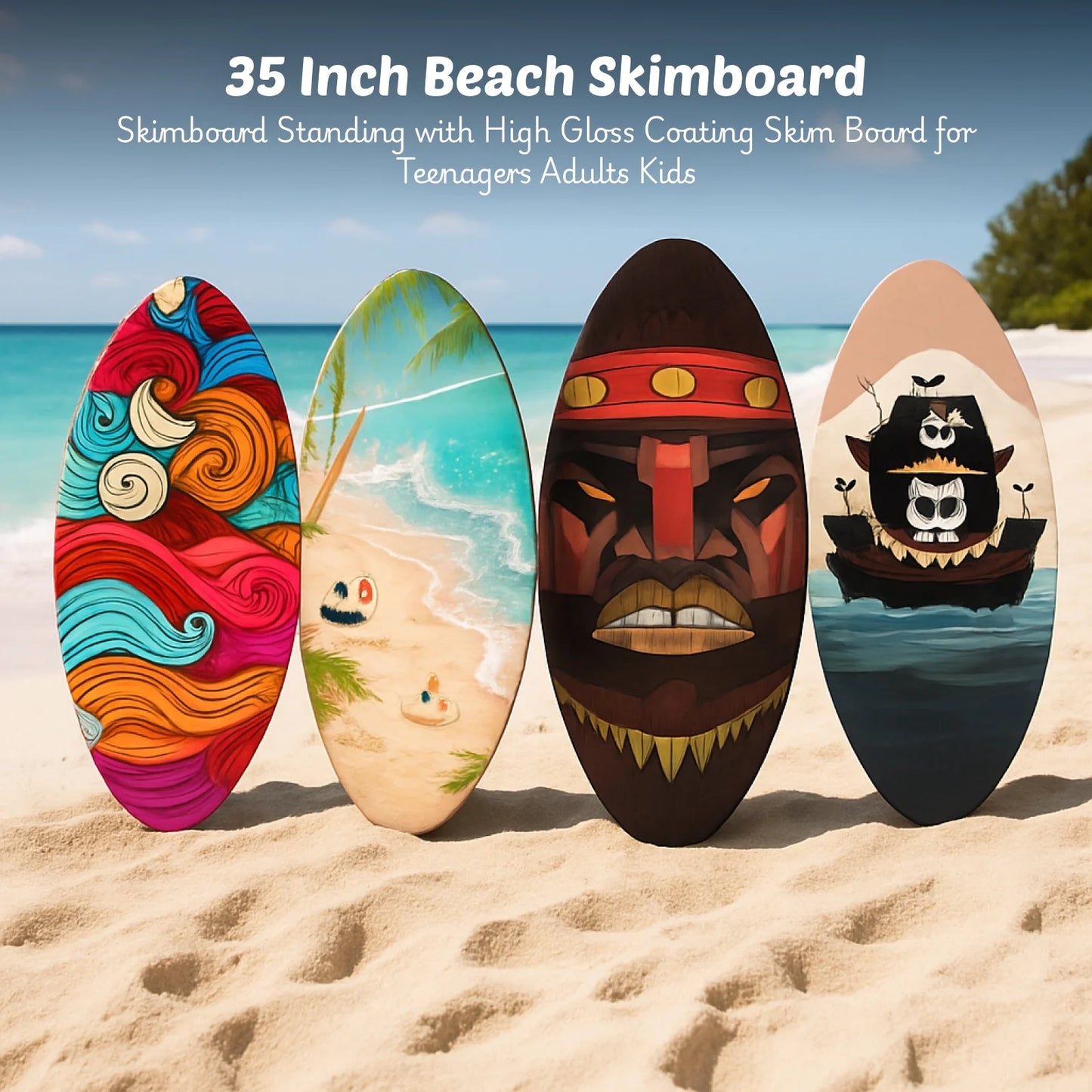35" High Gloss Beach Skim board