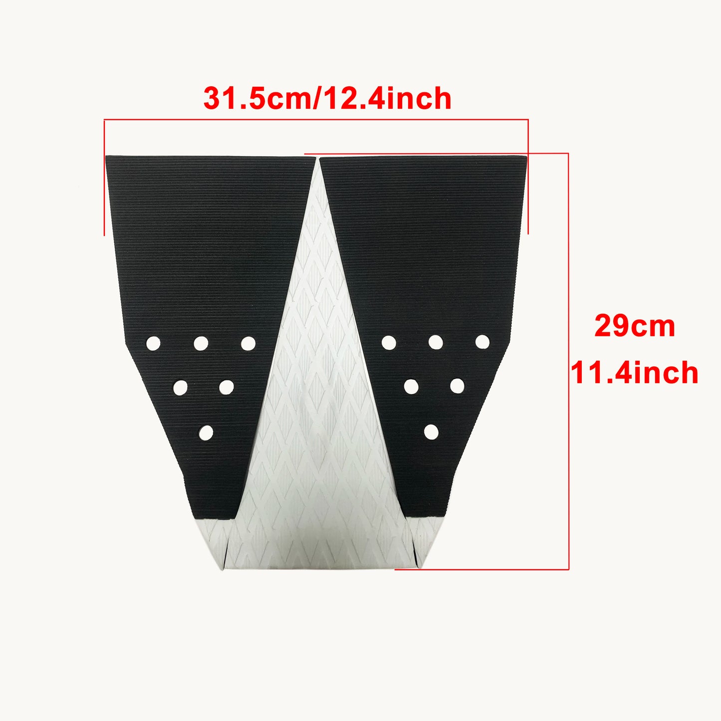Skimboard Traction Tail Pad 3 Piece Stomp Pad SUP Foot Pads Surf Kiteboard EVA Deck Grip