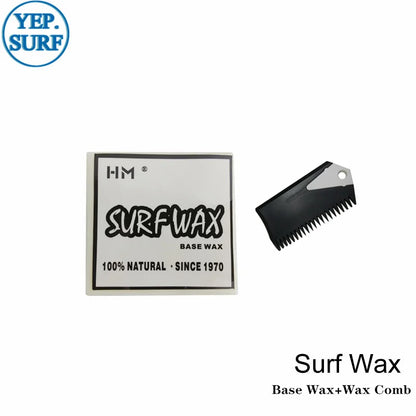 Anti-slip Surf Wax with Wax Remove Comb, Universal Skimboard and Skateboard Accessory, Warm and Cool, Cold Base, Hot and Cold