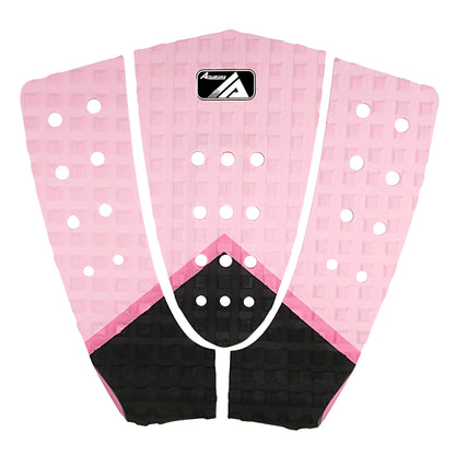 Surfboard Traction Pads 3 Piece EVA Deck Pads with Kicker for Stomp Skimboards Funboard Fish Board Blue/Orange/Pink/Brown