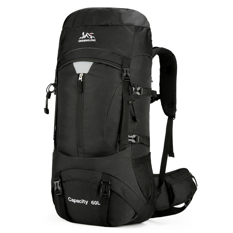 60L Camping Backpack Travel Bag For Men Large Capacity Outdoor Sport Trekking Hiking Mountaineering Shoulder Bag with Rain cover