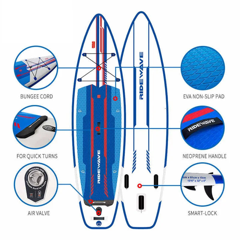 Portable and Durable Skimboard Inflatable Surf Equipment Custom Surfing Paddle-surf Board