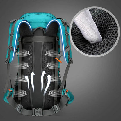 60L Camping Backpack Travel Bag For Men Large Capacity Outdoor Sport Trekking Hiking Mountaineering Shoulder Bag with Rain cover