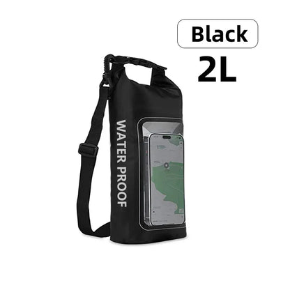 2L/5L Dry Bag Touch Screen Swimming Waterproof PVC Bag Rafting Floating Shoulder Outdoor Sports Bags Surfboard Kayak Storage Bag