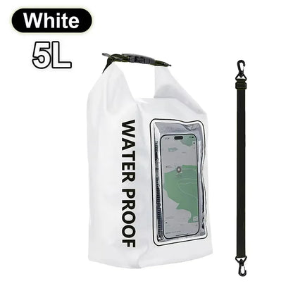 2L/5L Dry Bag Touch Screen Swimming Waterproof PVC Bag Rafting Floating Shoulder Outdoor Sports Bags Surfboard Kayak Storage Bag