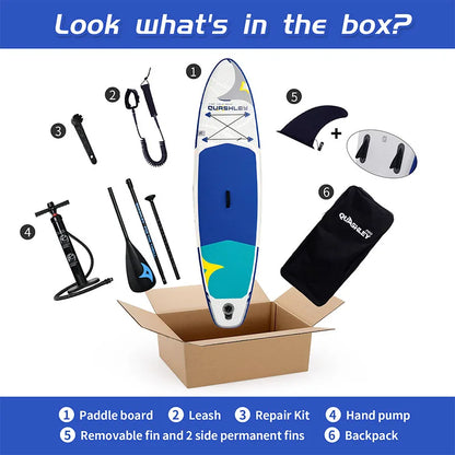 Stand Up Paddle Board, 320*81*15cm, Inflatable Sup Board, Surfboard, Water Skiing with Accessories