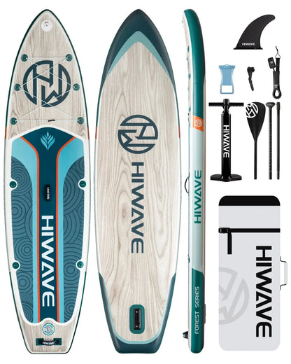 HIWAVE Inflatable Surfboard Stand Up Paddle Board 11'*34''*6'' Extra Wide Adult Water Sport SUP Board With Accessory
