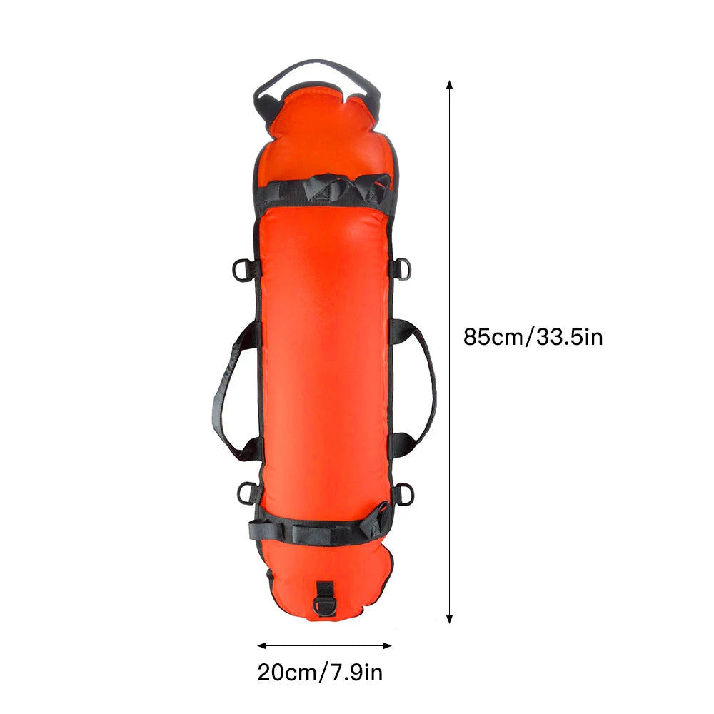 Inflatable Safety Float Scuba Diving Surface Marker Signal Float with Dive Flag 78LBS Maximum Bearing Weight Scuba Diving