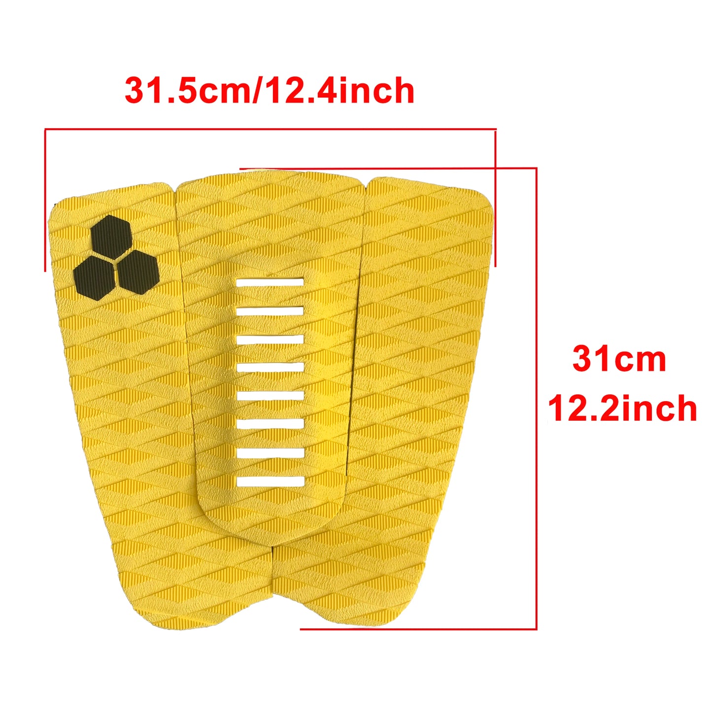 Skimboard Traction Tail Pad 3 Piece Stomp Pad SUP Foot Pads Surf Kiteboard EVA Deck Grip