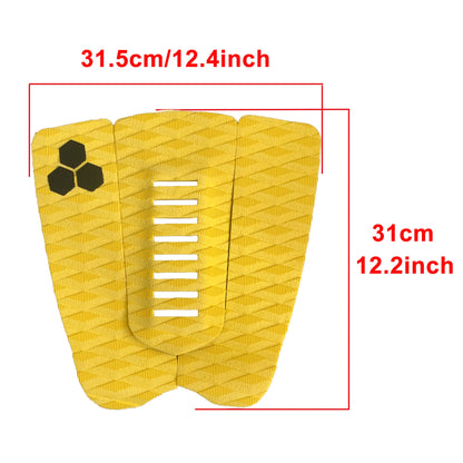 Skimboard Traction Tail Pad 3 Piece Stomp Pad SUP Foot Pads Surf Kiteboard EVA Deck Grip