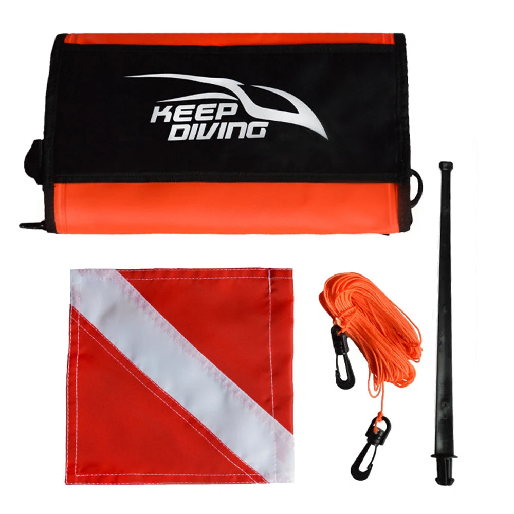 Inflatable Safety Float Scuba Diving Surface Marker Signal Float with Dive Flag 78LBS Maximum Bearing Weight Scuba Diving