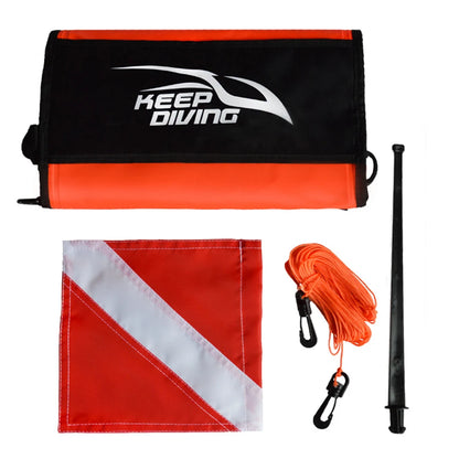 Inflatable Safety Float Scuba Diving Surface Marker Signal Float with Dive Flag 78LBS Maximum Bearing Weight Scuba Diving