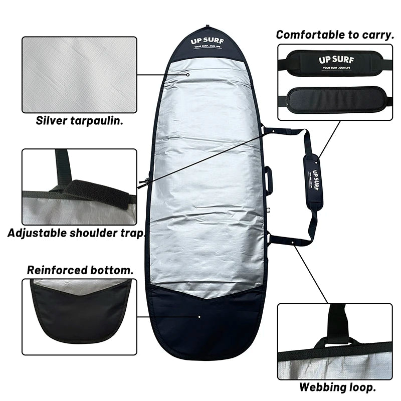 High-Quality Waterproof Surfboard Bag for SUP/Skimboard Durable Board Cover with Adjustable Padded Shoulder Strap,Surfing