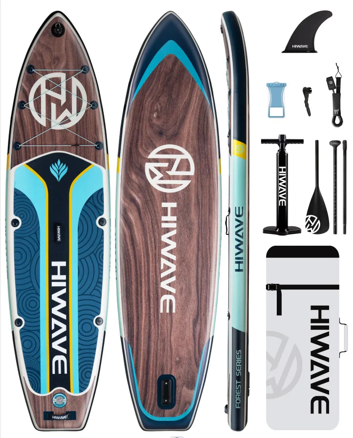 HIWAVE Inflatable Surfboard Stand Up Paddle Board 11'*34''*6'' Extra Wide Adult Water Sport SUP Board With Accessory