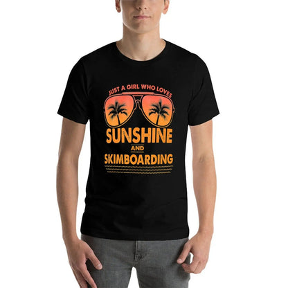 Just A Girl Who Loves Sunshine And Skimboarding T-Shirt topping luxury t-shirt summer tops mens t shirts pack