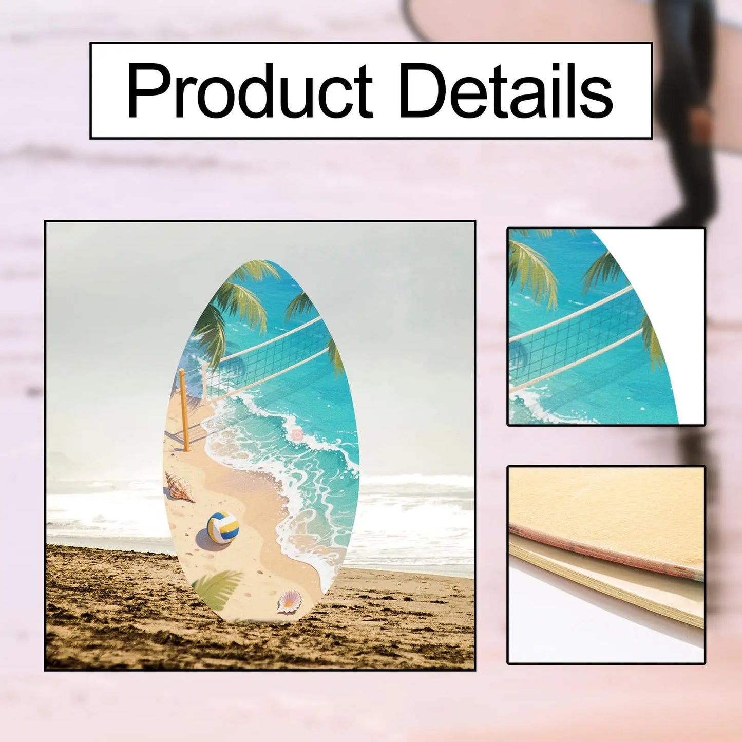 35 inch Wood Skim board for All AGES