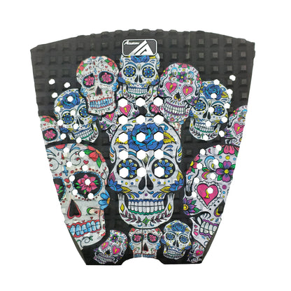 Surfboard Traction Pads 3 Piece EVA Deck Pads with Kicker for Stomp Skimboards Funboard Fish Board Blue/Orange/Pink/Brown