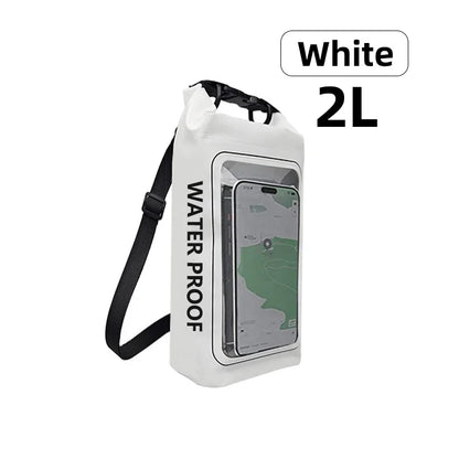 2L/5L Dry Bag Touch Screen Swimming Waterproof PVC Bag Rafting Floating Shoulder Outdoor Sports Bags Surfboard Kayak Storage Bag