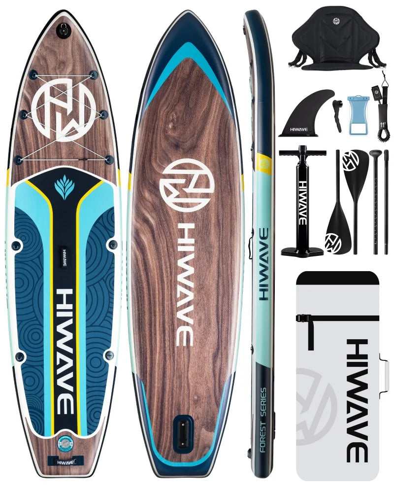 HIWAVE Inflatable Surfboard Stand Up Paddle Board 11'*34''*6'' Extra Wide Adult Water Sport SUP Board With Accessory