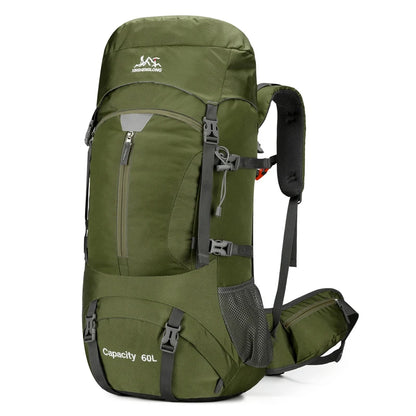 60L Camping Backpack Travel Bag For Men Large Capacity Outdoor Sport Trekking Hiking Mountaineering Shoulder Bag with Rain cover