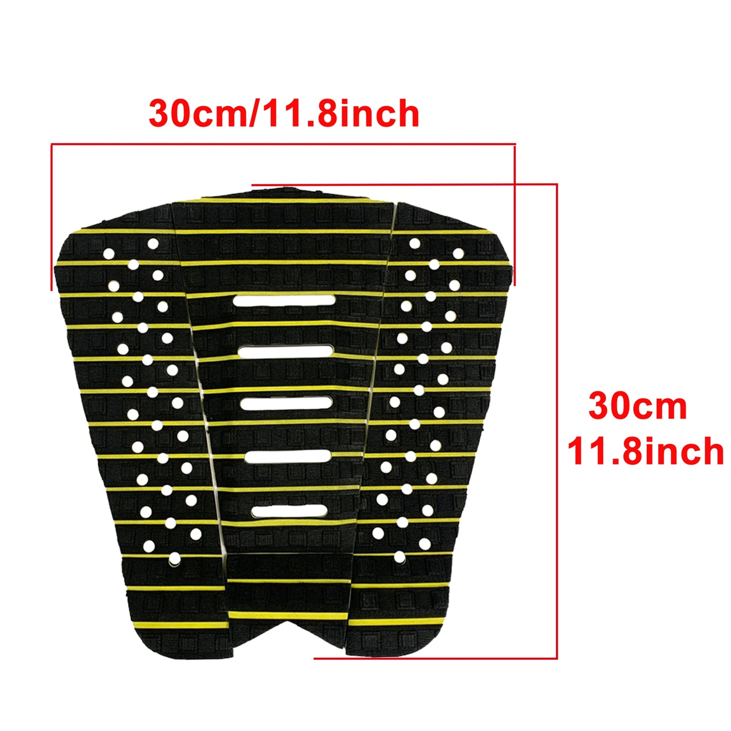 Skimboard Traction Tail Pad 3 Piece Stomp Pad SUP Foot Pads Surf Kiteboard EVA Deck Grip