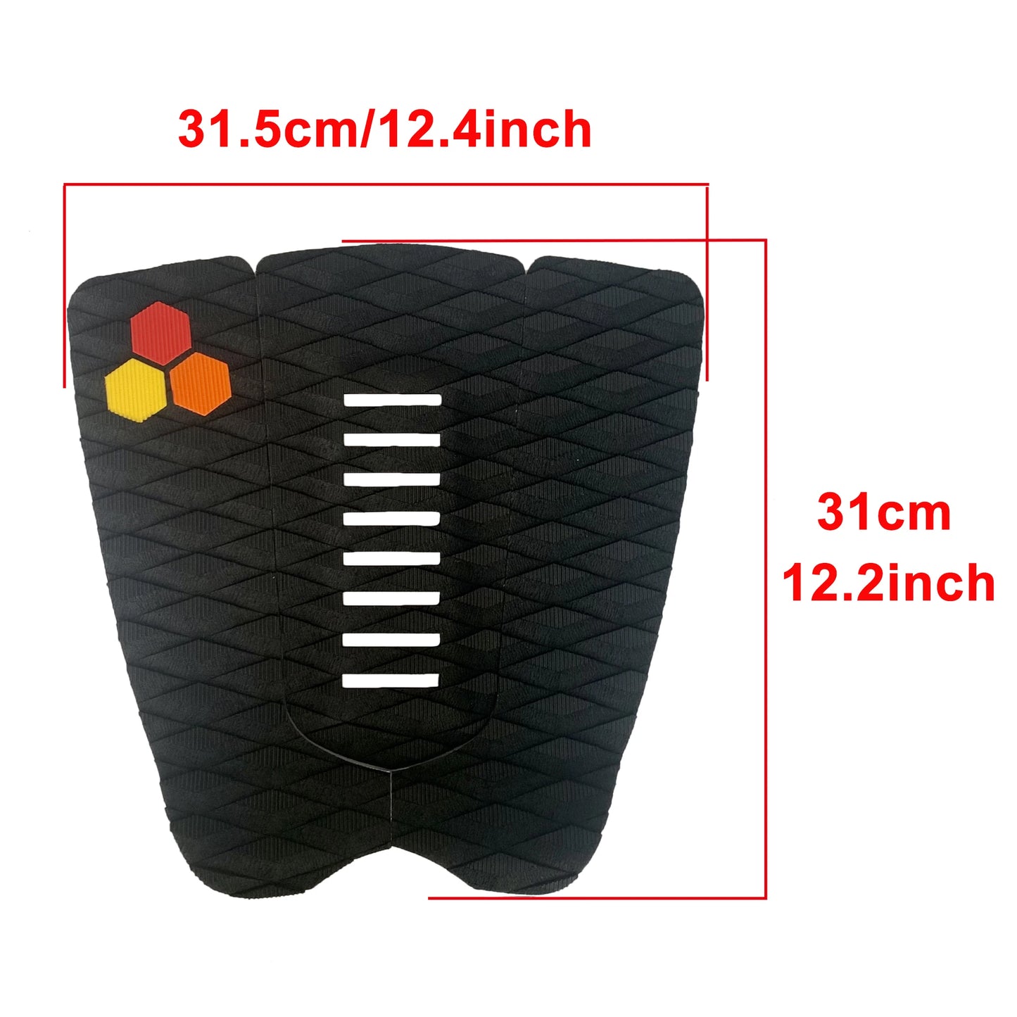 Skimboard Traction Tail Pad 3 Piece Stomp Pad SUP Foot Pads Surf Kiteboard EVA Deck Grip