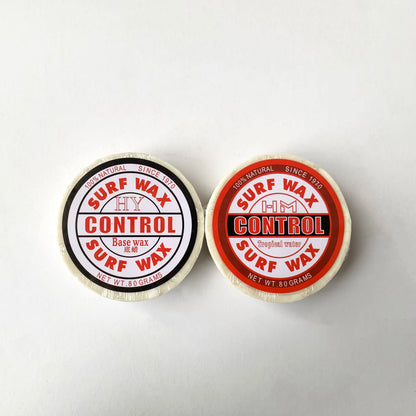 2-Pack Surfboard Wax Natural Surf Base Wax Non-Slip for Cool/Cold/Warm/Tropical Temperatures Skimboard Skateboard Round Waxes