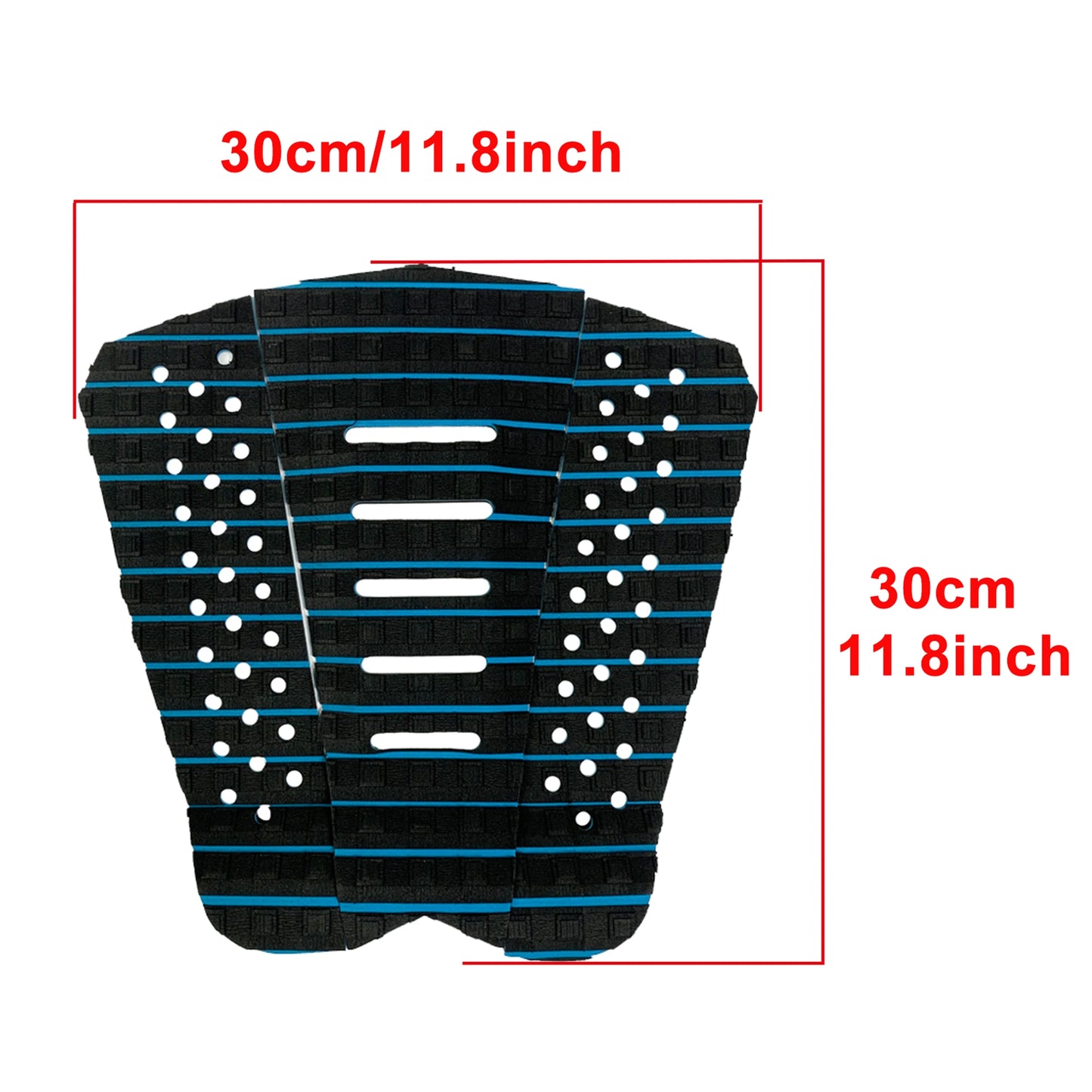 Skimboard Traction Tail Pad 3 Piece Stomp Pad SUP Foot Pads Surf Kiteboard EVA Deck Grip