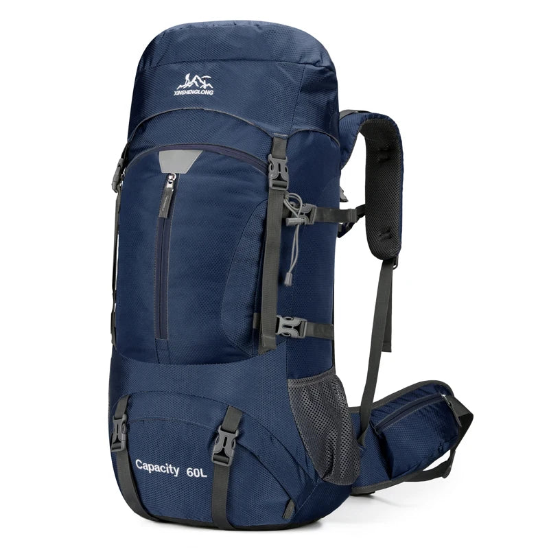 60L Camping Backpack Travel Bag For Men Large Capacity Outdoor Sport Trekking Hiking Mountaineering Shoulder Bag with Rain cover