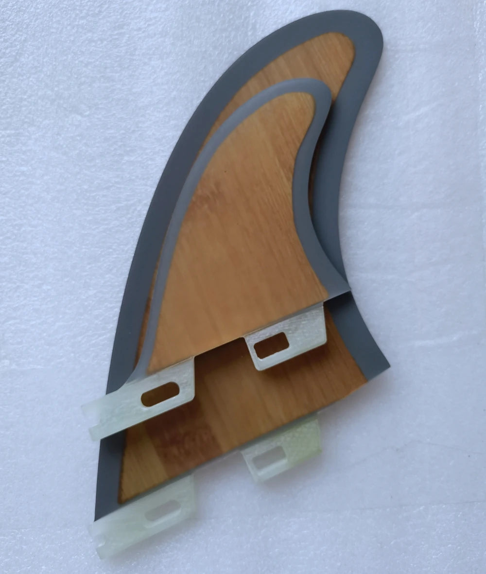 MR Twin Surfboard Fin Plus one 2L+1S Bamboo Surf Fin Hot
