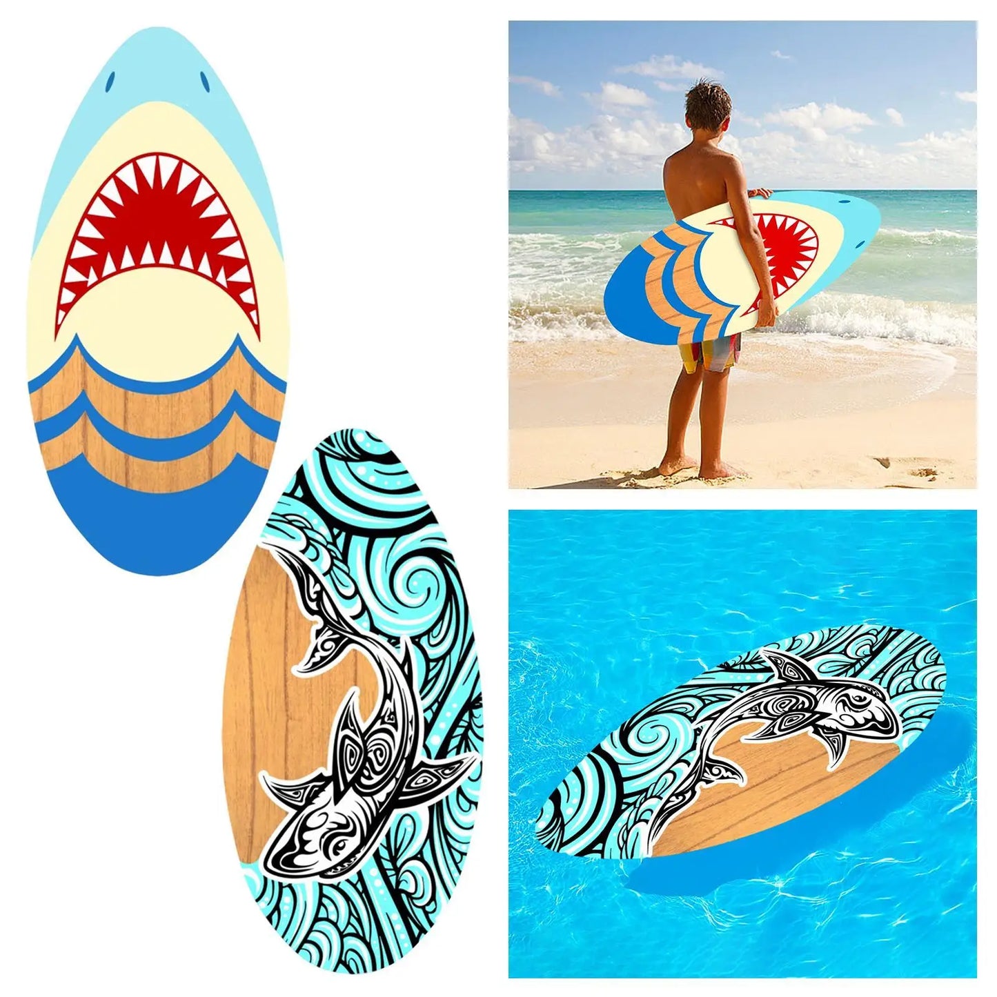 Skim Board Water Sports Wooden Water Sports Shallow Water Skimboarding Beach Sand for Adults Sports Outdoors Teenagers